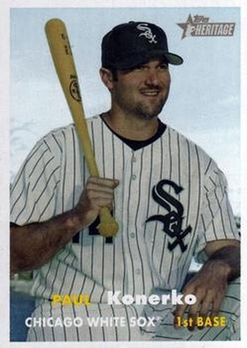 #28 Paul Konerko - Chicago White Sox - 2006 Topps Heritage Baseball