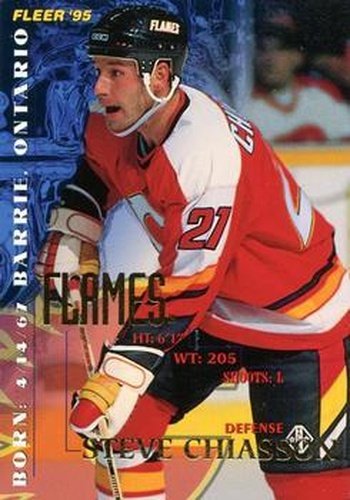 #28 Steve Chiasson - Calgary Flames - 1994-95 Fleer Hockey