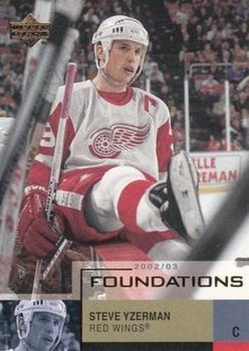 #28 Steve Yzerman - Detroit Red Wings - 2002-03 Upper Deck Foundations Hockey