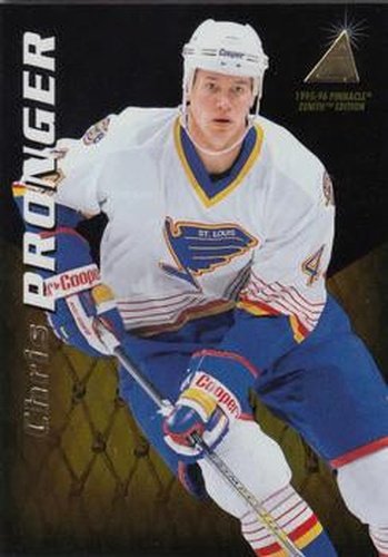 #28 Chris Pronger - St. Louis Blues - 1995-96 Zenith Hockey