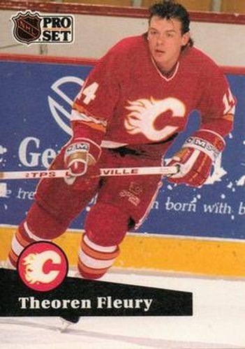 #28 Theoren Fleury - 1991-92 Pro Set Hockey