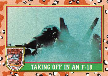 #28 Taking Off in an F-18 - 1991 Topps Desert Storm