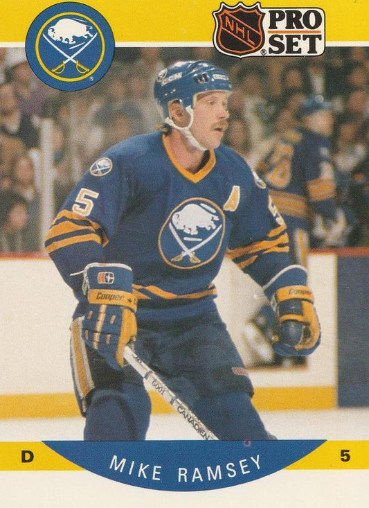 #28 Mike Ramsey - Buffalo Sabres - 1990-91 Pro Set Hockey