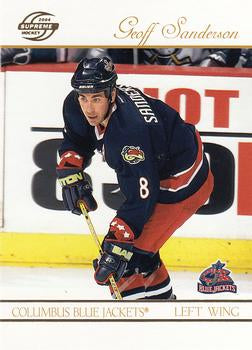 #28 Geoff Sanderson - Columbus Blue Jackets - 2003-04 Pacific Supreme Hockey