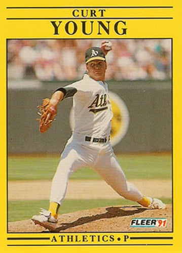 #28 Curt Young - Oakland Athletics - 1991 Fleer Baseball