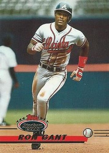 #28 Ron Gant - Atlanta Braves - 1993 Stadium Club Baseball