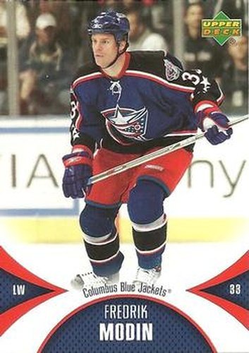 #28 Fredrik Modin - Columbus Blue Jackets - 2006-07 Upper Deck Mini Jersey Hockey