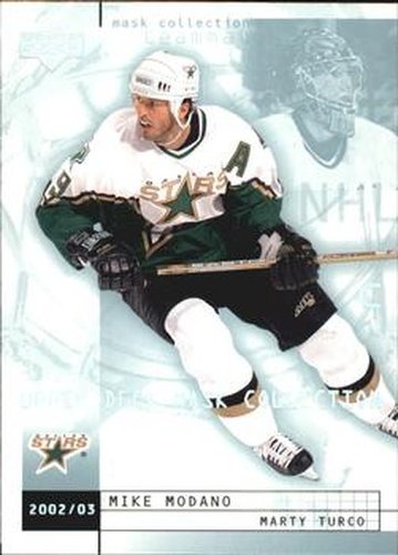 #28 Mike Modano / Marty Turco - Dallas Stars - 2002-03 Upper Deck Mask Collection Hockey