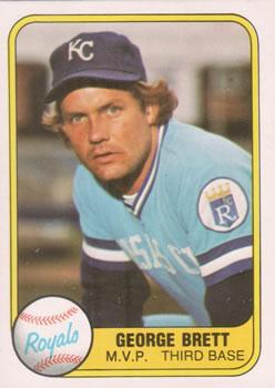 #28a George Brett - Kansas City Royals - 1981 Fleer Baseball