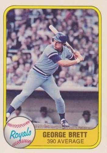 #28b George Brett - Kansas City Royals - 1981 Fleer Baseball