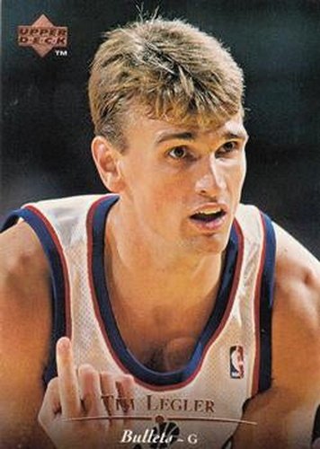 #290 Tim Legler - Washington Bullets - 1995-96 Upper Deck Basketball