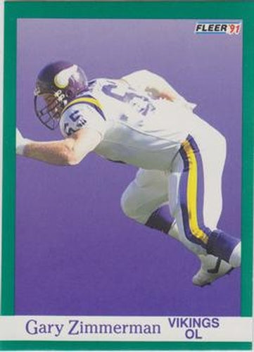 #290 Gary Zimmerman - Minnesota Vikings - 1991 Fleer Football
