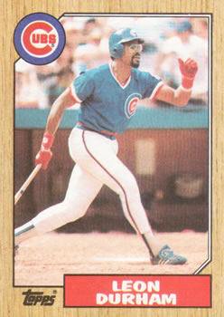 #290 Leon Durham - Chicago Cubs - 1987 Topps Baseball