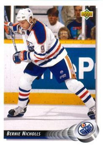 #290 Bernie Nicholls - Edmonton Oilers - 1992-93 Upper Deck Hockey