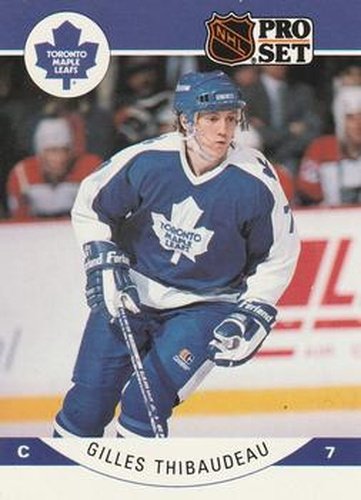 #290 Gilles Thibaudeau - Toronto Maple Leafs - 1990-91 Pro Set Hockey