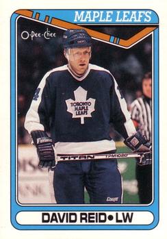 #290 Dave Reid - Toronto Maple Leafs - 1990-91 O-Pee-Chee Hockey