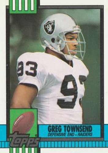 #290 Greg Townsend - Los Angeles Raiders - 1990 Topps Football