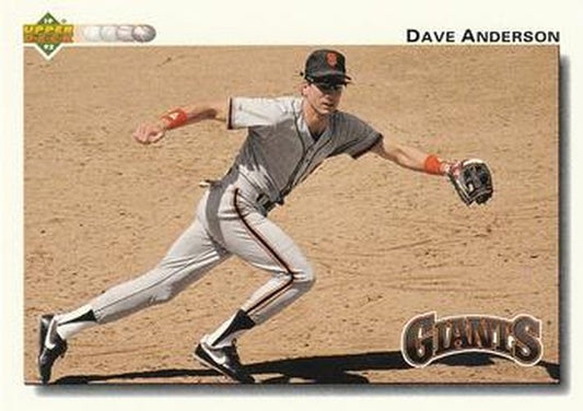 #290 Dave Anderson - San Francisco Giants - 1992 Upper Deck Baseball