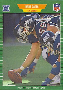 #290 Bart Oates - New York Giants - 1989 Pro Set Football