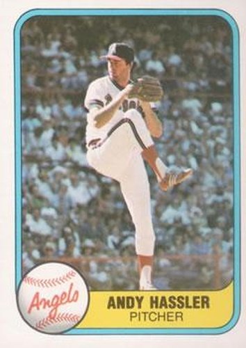 #290 Andy Hassler - California Angels - 1981 Fleer Baseball