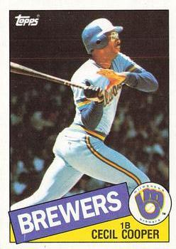 #290 Cecil Cooper - Milwaukee Brewers - 1985 Topps Baseball