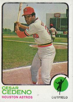 #290 Cesar Cedeno - Houston Astros - 1973 Topps Baseball