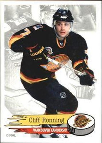 #290 Cliff Ronning - Vancouver Canucks - 1995-96 Panini Hockey Stickers