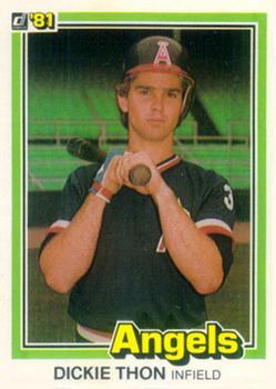 #290 Dickie Thon - California Angels - 1981 Donruss Baseball