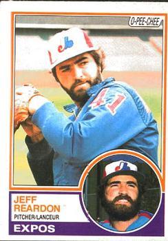 #290 Jeff Reardon - Montreal Expos - 1983 O-Pee-Chee Baseball