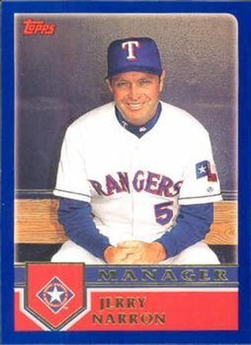#290 Jerry Narron - Texas Rangers - 2003 Topps Baseball