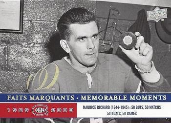 #290 Maurice Richard - Montreal Canadiens - 2008-09 Upper Deck Montreal Canadiens Centennial Hockey