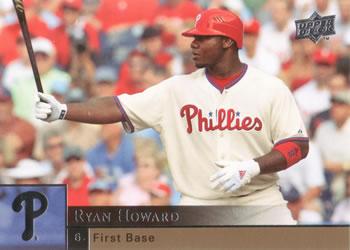 #290 Ryan Howard - Philadelphia Phillies - 2009 Upper Deck Baseball