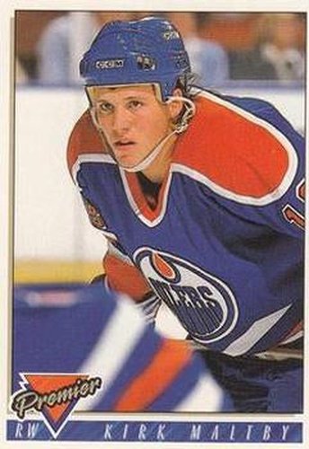 #290 Kirk Maltby - Edmonton Oilers - 1993-94 Topps Premier Hockey