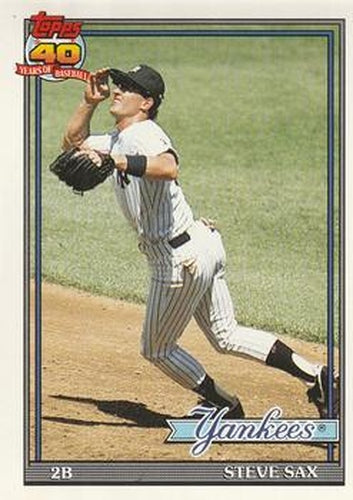 #290 Steve Sax - New York Yankees - 1991 O-Pee-Chee Baseball