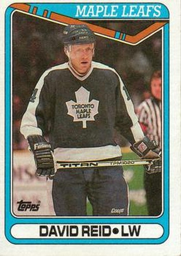 #290 Dave Reid - Toronto Maple Leafs - 1990-91 Topps Hockey