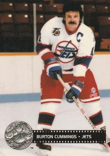 #290 Burton Cummings - Winnipeg Jets - 1991-92 Pro Set Platinum Hockey