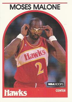 #290 Moses Malone - Atlanta Hawks - 1989-90 Hoops Basketball