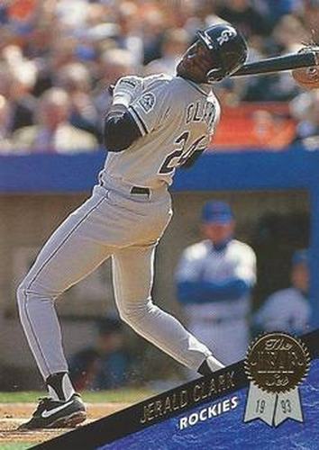 #290 Jerald Clark - Colorado Rockies - 1993 Leaf Baseball