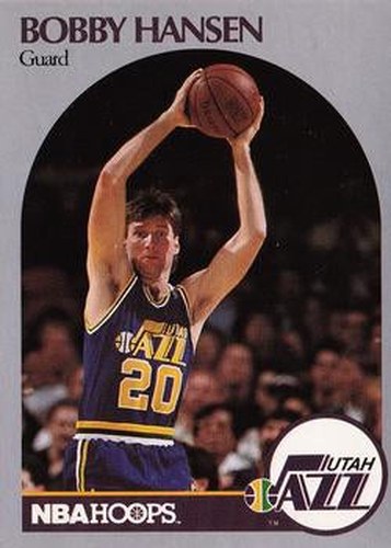 #290 Bobby Hansen - Utah Jazz - 1990-91 Hoops Basketball