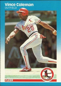 #290 Vince Coleman - St. Louis Cardinals - 1987 Fleer Baseball