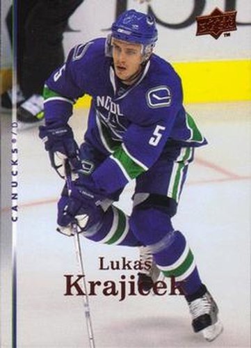 #290 Lukas Krajicek - Vancouver Canucks - 2007-08 Upper Deck Hockey