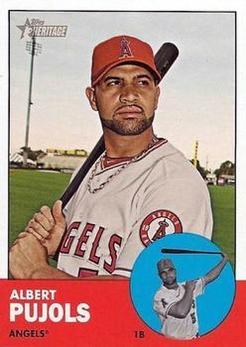 #290b Albert Pujols - Los Angeles Angels - 2012 Topps Heritage Baseball
