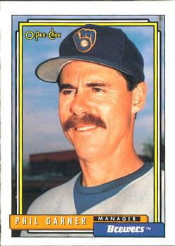 #291 Phil Garner - Milwaukee Brewers - 1992 O-Pee-Chee Baseball