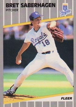#291 Bret Saberhagen - Kansas City Royals - 1989 Fleer Baseball