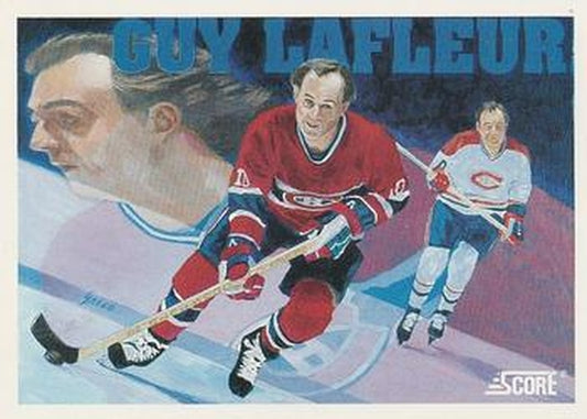 #291 Guy Lafleur Tribute Speed and Grace - Montreal Canadiens - 1991-92 Score Canadian Bilingual Hockey