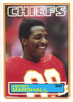 #291 Henry Marshall - Kansas City Chiefs - 1983 Topps Football