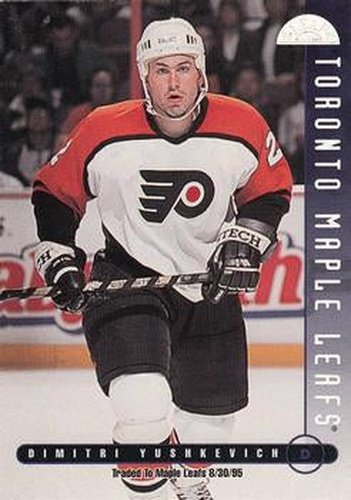 #291 Dimitri Yushkevich - Toronto Maple Leafs - 1995-96 Leaf Hockey