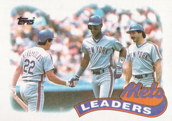 #291 Mets Leaders - New York Mets - 1989 Topps Baseball