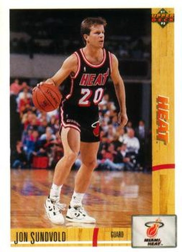 #291 Jon Sundvold - Miami Heat - 1991-92 Upper Deck Basketball