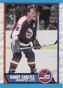 #291 Randy Carlyle - Winnipeg Jets - 1989-90 O-Pee-Chee Hockey